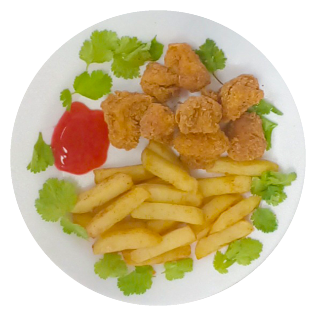 Fried Chicken Nuggets & Chips